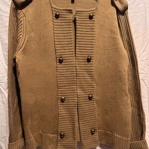 Cable & Gauge Men's Brown Cardigan Sweater